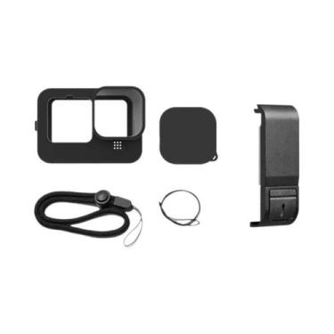 Imagem de Capa De Bateria De Silicone Preta Para GoPro Hero 13 12 11 10, Acessór