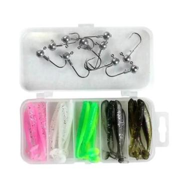 Imagem de Caixa Com 25 Iscas Artificiais Macias Para Pesca De Perca E Peixes, Is