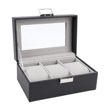 Imagem de Zerodis Caixa de Armazenamento de Relógios, Armários, Suporte, Caixa de Exibição Com Forro Macio, Capa de Vidro, à Prova de Poeira, Transparente, Organizador de Joias de Viagem para Homens e