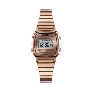 Imagem de Relógio Digital Esportivo De Luxo Para Mulheres Com Pequeno Mostrador 
