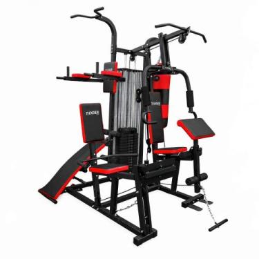 Imagem de Estação de Musculação Multifuncional com 68 kg de Peso Aparelho Ginast