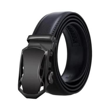 Imagem de Cinto De Couro PU Luxuoso Masculino Com Fivela De Metal Genuína Macia 