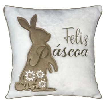 Imagem de Almofada De Páscoa 130 Bordado e Aplicação 50x50cm Belchior
