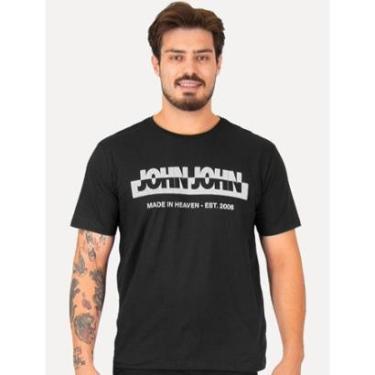 Imagem de Camiseta John John Masculina Regular New Divided Preta-Masculino
