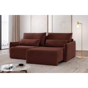 Imagem de Sofá Pequim Retrátil e Reclinável Caixa Zero 180m Movenzo Estofados, M