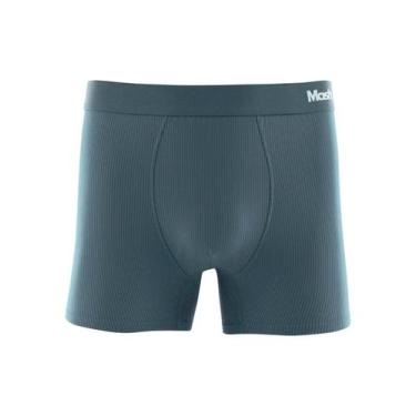Imagem de Cueca Boxer Mash 045.00 Masculina Casual Risca De Giz Microfibra T. P/