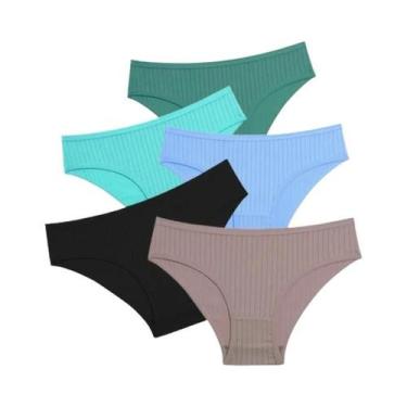 Imagem de Calcinhas De Algodão Listradas Em Tamanhos Grandes Para Mulheres, Paco