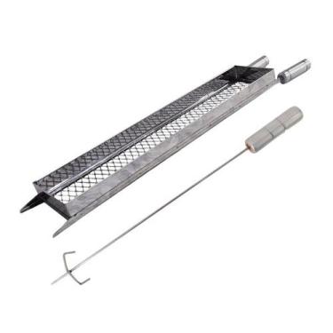 Imagem de Grelha grande Churrasco Inox P/Legumes Coração Pão De Alh - MARELAGO