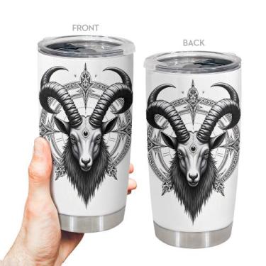 Imagem de Caneca de viagem Oasisdream Tumbler 600ml de aço inoxidável com tampa