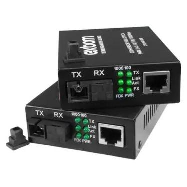 Imagem de Extensor Conversor Fibra Optica Para Rj45 10/100/1000 Mbps