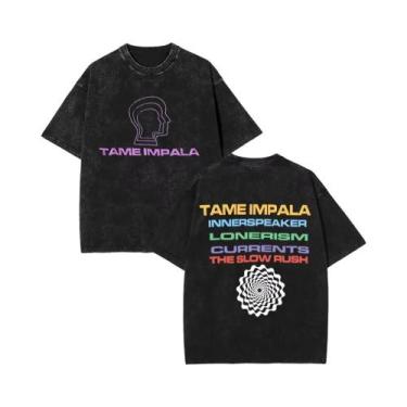 Imagem de Camiseta Vintage Masculina Com Estampa Gráfica Tame Impala, Moda Retro