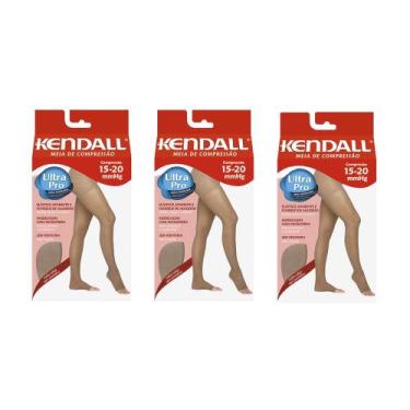 Imagem de Kit com 3 Meias calça Kendall Sem Ponteira Média Compressão 1701 - Ken
