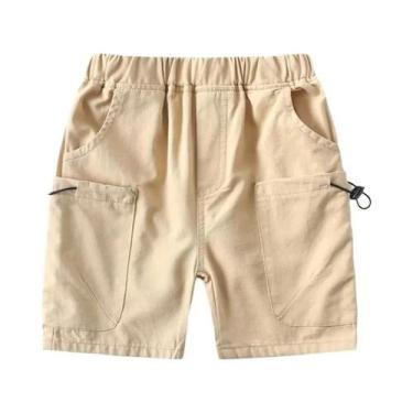 Imagem de Shorts De Algodão Marrom Para Meninos De 2 a 8 Anos, Shorts Casuais So