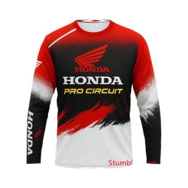 Imagem de Camiseta Masculina De Manga Comprida De Secagem Rápida Honda, Casual, 