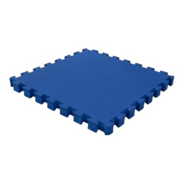 Imagem de Kit 8 Tapete Tatame Eva + Bordas de Acabamento Loja da Maria 50x50x3cm 30mm Azul Marinho