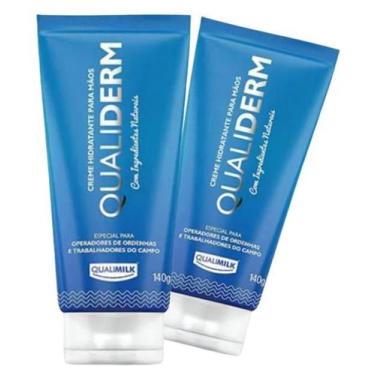 Imagem de Kit 2 unidades qualiderm creme hidratante para maos - 140g - Qualimik 