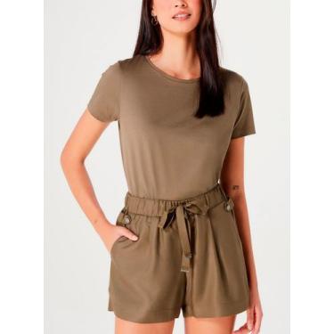 Imagem de Blusa Manga Curta Hering 0241 Feminina Básica Algodão T. P/EXG, P, Eac