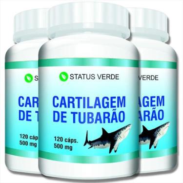 Imagem de 3 Potes Cartilagem de Tubarão Natural Kit 360 Cáps - Suplemento Natura