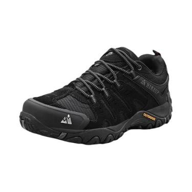 Imagem de Sapatos de Caminhada Masculinos de Couro Camurça - Resistentes e para 