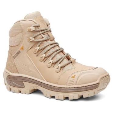 Imagem de Coturno Masculino de Couro Bovino Legitimo Cano Medio CATPRO Bota Adventure Solado Trat...