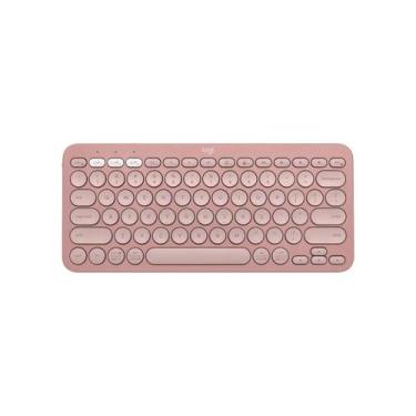 Imagem de Teclado sem Fio Logitech K380S - Padrao US - Rosa - Bluetooth - 920-01