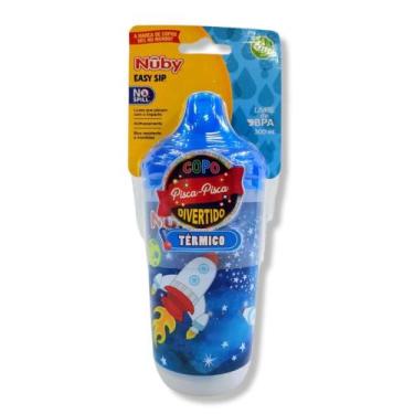 Imagem de copo  infantil pisca pisca led antivazamento nuby termico, Azul