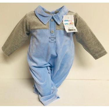 Imagem de Macacão Bebe Menino Longo Plush Nanetti Inverno Enxoval 224 - Zafielo,