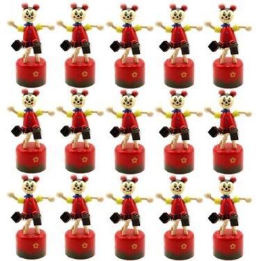 Imagem de 15 Brinquedo Pedagógico Educativo Em Madeira Fantoche Retrô - Pernamol