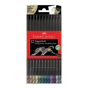 Imagem de Lápis de Cor Faber Castell Super Soft 12 Cores Metálicas