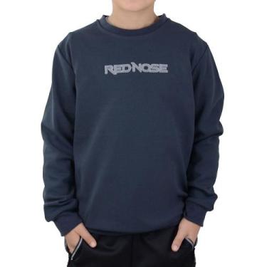 Imagem de Blusa Juvenil Masculina Red Nose Moletom Cinza Escuro 971007, 14, Cinz