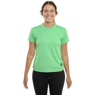 Imagem de Blusa Academia Feminina Babylook Esportiva Proteção Uv 50+ - TN Terra 