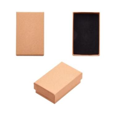 Imagem de 16 Peças De Caixas De Joias De Papelão Kraft, 2,75x2,75x1 Polegadas, P