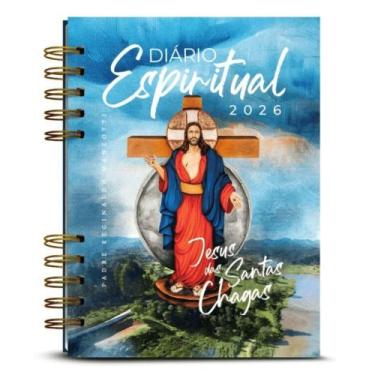 Imagem de Diário espiritual 2026 - jesus das santas chagas - capa terra prometid
