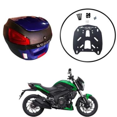 Imagem de Baú Moto Universal Awa 29 L  Suporte Sup Bajaj Dominar 400, Azul