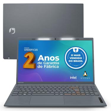 Imagem de Notebook Vision C15 Lumina Bar Intel Celeron N4020 8GB 128GB EMMC Tela 15" HD Linux Cinza Positivo