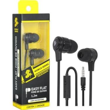 Imagem de Fone De Ouvido 5+ Easy Flat Com Microfone Preto