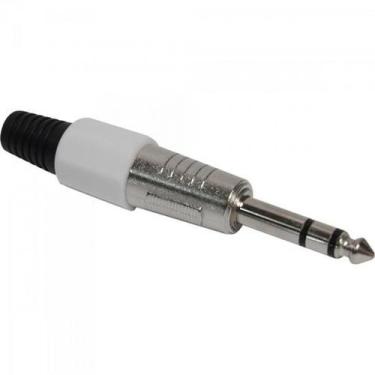 Imagem de Plug P10 Stereo Plástico PGPZ0018 Branco Storm - PCT / 5