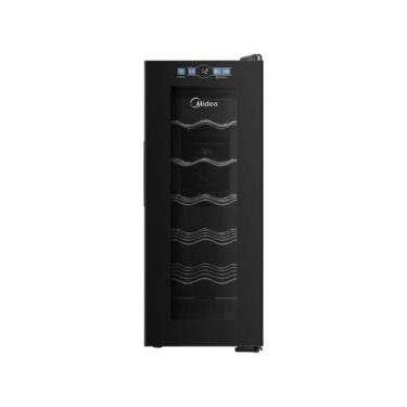Imagem de Adega de Vinho Climatizada 12 Garrafas Bivolt Midea, Preto, Bivolt