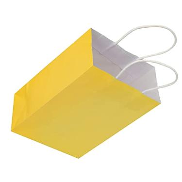 Imagem de Saco de papel, saco de presente conveniente e prático para crianças presentes para o feriado presente para embrulho para presente enfeite(15 * 8 * 21, amarelo)