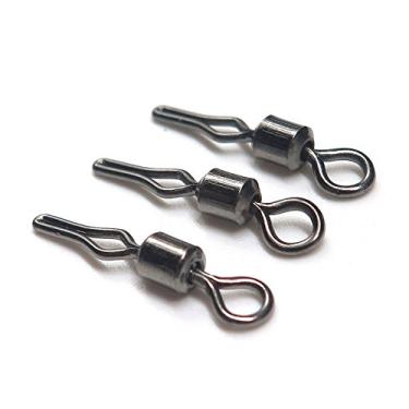 Imagem de Conector de linha de pesca giratório com clipe lateral TOPINSD de cobre, giratório, conector de linha de pesca com troca rápida, encaixe giratório e equipamento de pesca (100 peças por pacote) (8# 14 mm 100 peças)