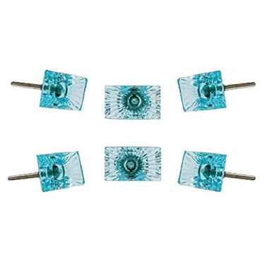 Imagem de Set of Six Amenja Glass Bar Knob Multipack / Finish: Aqua