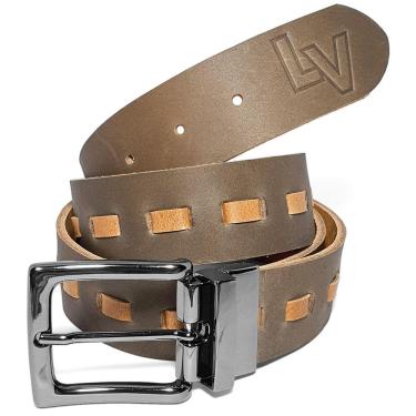 Imagem de Cinto Dupla Face Masculino De Couro Le Voyage Casual Rústico