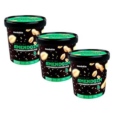 Imagem de Kit 3 Pasta De Amendoim Integral Granulado 450g Mandubim