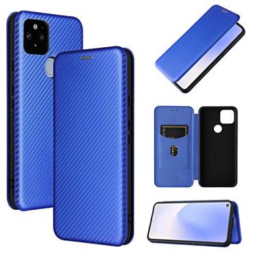 Imagem de For Google Pixel 5a 5G Carbon Fiber Texture Horizontal Flip TPU + PC + PU Leather Case with Card Slot