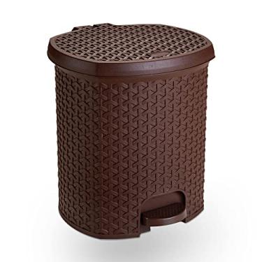 Imagem de LIXEIRA RATTAN COM PEDAL 15 LTS – CAFÉ