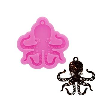 Imagem de Angel Wings Moldes de chaveiro de silicone de polvo brilhante, molde de resina, molde de fundição de resina epóxi, molde de bolo de fondant para artesanato de arte faça você mesmo