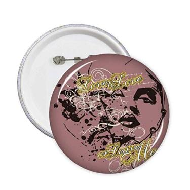 Imagem de Broche Graffiti Street Love to Love or Leave Me Emblema de botão Decoração 5 peças