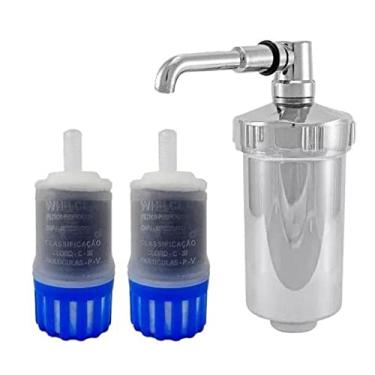 Imagem de Filtro Copo Abs Com Refil Universal Para Torneira Cozinha 2 Refil