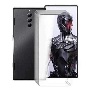 Imagem de HGJTF Película protetora de tela para ZTE Nubia Red Magic 8 Pro (6,8 polegadas), [5 unidades] alta transparente [dureza 9H] [antiarranhões] [sem bolhas] película protetora de tela de vidro temperado para ZTE Nubia Red Magic 8 Pro