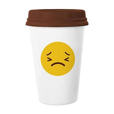 Imagem de Caneca amarela horrível, fofa, on-line, copo de cerâmica, copo de café